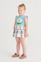 Bobo Choses top bawełniany dziecięcy Pixel Daisy niebieski 126AC029