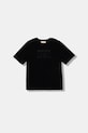 Elisabetta Franchi t-shirt dziecięcy z elastanem czarny EFTS256.0.JE006.140.158
