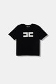 Elisabetta Franchi t-shirt dziecięcy aplikacja czarny EFTS262.0.JE006.98.128