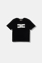 Elisabetta Franchi t-shirt dziecięcy aplikacja czarny EFTS262.0.JE006.98.128