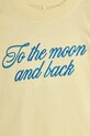 Deklice Mini Rodini kratka majica otroška bombažna To the moon 26220164 rumena