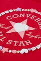 Dziewczynka Converse t-shirt dziecięcy 3CJ522 czerwony