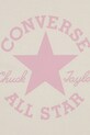 Dziewczynka Converse t-shirt dziecięcy 4CH526 beżowy