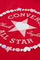 Dziewczynka Converse t-shirt dziecięcy 4CJ522 czerwony