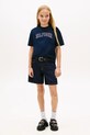 Dziewczynka Tommy Hilfiger t-shirt dziecięcy bawełniany KG0KG09523.128.176.PPY2 granatowy