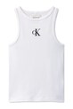 Calvin Klein Jeans dětský bavlněný top LVCKSJB10G.128.176.PPY2 bílá SS26