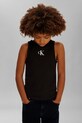 Calvin Klein Jeans top dětský bavlněný černá LVCKSJB10G.128.176.PPY2