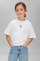 Calvin Klein Jeans tričko dětské bavlněné bílá LVCKSJA16G.128.176.PPY2