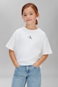 Calvin Klein Jeans tričko dětské bavlněné bílá LVCKSJA16G.128.176.PPY2