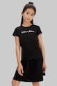 Calvin Klein Jeans T-shirt παιδικό βαμβακερό μαύρο LVCKSJA17G.128.176.PPY2