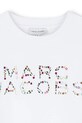 Момиче Детска памучна тениска Marc Jacobs W60746.102.108 бял