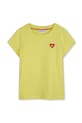 Detské bavlnené tričko HUGO nášivka žltá G01047.114.150