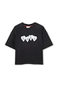 Detské bavlnené tričko HUGO G01052.156.162 čierna SS26