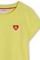 Dievča Detské bavlnené tričko HUGO G01047.156.162 žltá