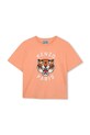 Παιδικό βαμβακερό μπλουζάκι Kenzo Kids στάμπα πορτοκαλί K61804.114.150