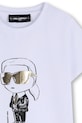 Dječja majica kratkih rukava Karl Lagerfeld bijela Z31160.114.150