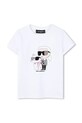 Detské tričko Karl Lagerfeld Z31157.86.108 biela SS26