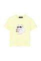 Detské tričko Karl Lagerfeld s elastanom žltá Z31162.114.150