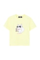 Detské tričko Karl Lagerfeld s elastanom žltá Z31162.156.162