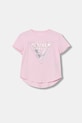 Guess t-shirt bawełniany dziecięcy aplikacja różowy J6GI13.K6YW4.PPY2.M