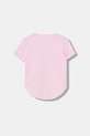 Guess t-shirt bawełniany dziecięcy J6GI13.K6YW4.PPY2.M różowy SS26
