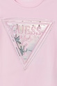 Dziewczynka Guess t-shirt bawełniany dziecięcy J6GI13.K6YW4.PPY2.M różowy