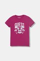 Guess t-shirt dziecięcy bawełniany z elastanem różowy J6GI14.K6YW4.PPY2.M