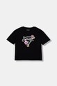 Guess T-shirt dziecięcy bawełniany z elastanem czarny J6GI15.K6YW4.PPY2.M