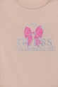 Dziewczynka Guess t-shirt basic dziecięcy bawełniany J6GI28.K6YW4.PPY2.M beżowy