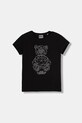 Guess t-shirt dziecięcy bawełniany z elastanem czarny J6GI41.J1314.PPY2.M
