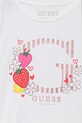 Dziewczynka Guess t-shirt dziecięcy bawełniany z elastanem K6GI00.K6YW4.PPY2.M biały