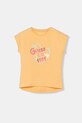 Guess t-shirt dziecięcy z bawełną pomarańczowy K6GI03.K6YW4.PPY2.M