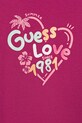 Dziewczynka Guess t-shirt dziecięcy z bawełną K6GI03.K6YW4.PPY2.M różowy