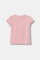 Guess t-shirt dziecięcy K6GI06.K6YW4.PPY2.M różowy SS26