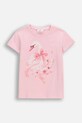 Παιδικό μπλουζάκι Coccodrillo στάμπα ροζ WC6143203VGA