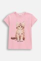 Παιδικό μπλουζάκι Coccodrillo στάμπα ροζ WC6143205VGA