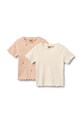 Wheat t-shirt dziecięcy bawełniany 2-pack różowy 0132.178a.GOTS