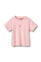 Wheat t-shirt bawełniany niemowlęcy aplikacja różowy 4110.010.GOTS