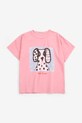 Bobo Choses t-shirt bawełniany dziecięcy Van Dog T-shirt 126AC158 różowy SS26