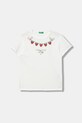 United Colors of Benetton t-shirt dziecięcy bawełniany biały 3096C10SG.G.Stagionale