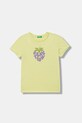United Colors of Benetton t-shirt dziecięcy bawełniany zielony 3I1XC10S6.G.Stagionale