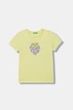 United Colors of Benetton t-shirt dziecięcy bawełniany zielony 3I1XC10S6.G.Stagionale