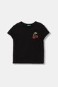 United Colors of Benetton majica za djecu od pamuka crna 3I1XC10S6.G.Stagionale