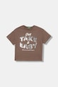 United Colors of Benetton tričko detské bavlnené hnedá 3I1XC10SF.G.Stagionale