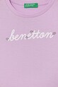 Dziewczynka United Colors of Benetton t-shirt dziecięcy bawełniany 3I1XG10LU.P.Stagionale fioletowy