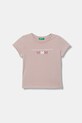 United Colors of Benetton t-shirt dziecięcy bawełniany różowy 3I1XG10LU.P.Stagionale