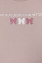 Dziewczynka United Colors of Benetton t-shirt dziecięcy bawełniany 3I1XG10LU.P.Stagionale różowy