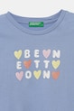 Dievča United Colors of Benetton detské bavlnené tričko 3I1XG10LU.P.Stagionale modrá