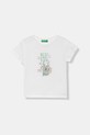 United Colors of Benetton t-shirt dziecięcy bawełniany biały 3I1XG10M8.P.Stagionale