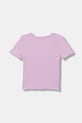 United Colors of Benetton t-shirt basic dziecięcy bawełniany z elastanem 3F1EC10N4.G.Stagionale fioletowy SS26